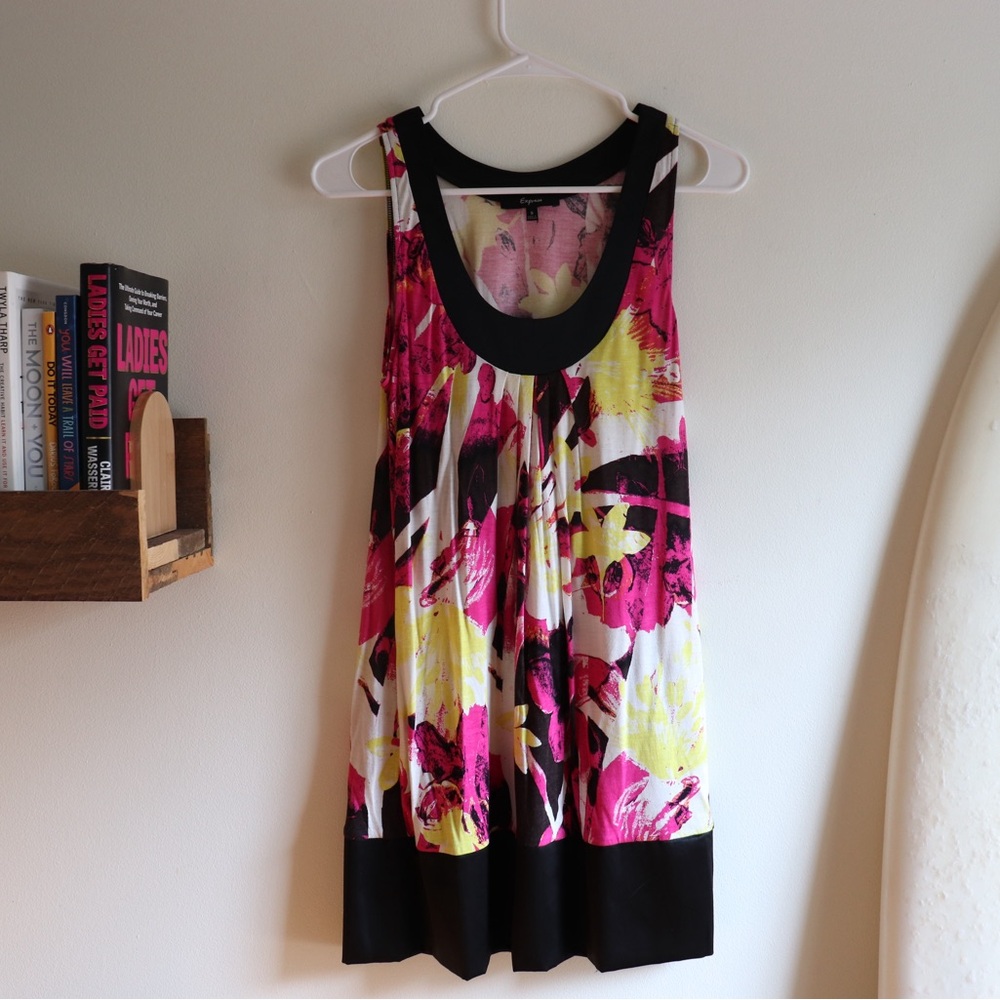 Express pink and yellow floral top